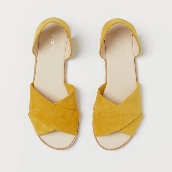 H&M Shoes - H&M Yellow Slip-on Sandals